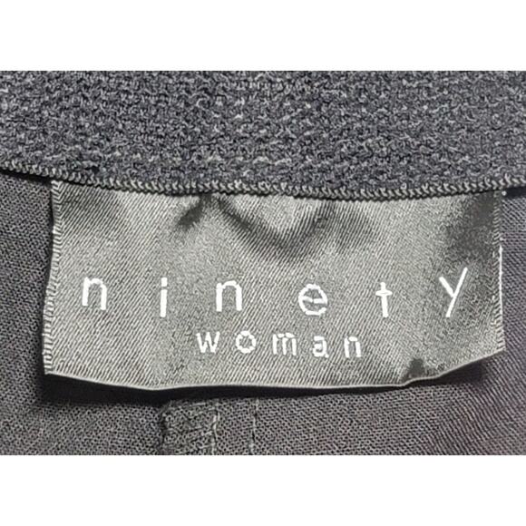 Ninety Woman Black Flat Front Cropped Pants 18W Plus Lightweight Soft Stretchy - Picture 4 of 6